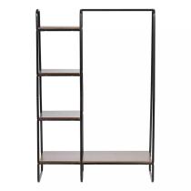 Metal Wooden Clothes Rack, Clothing Storage Shelf for Home General Used China Manufacturer