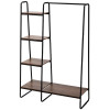 Metal Wooden Clothes Rack, Clothing Storage Shelf for Home General Used