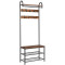 Coat Rack Clothes Hanging Shelf Entryway Hall Tree with Shoe Bench