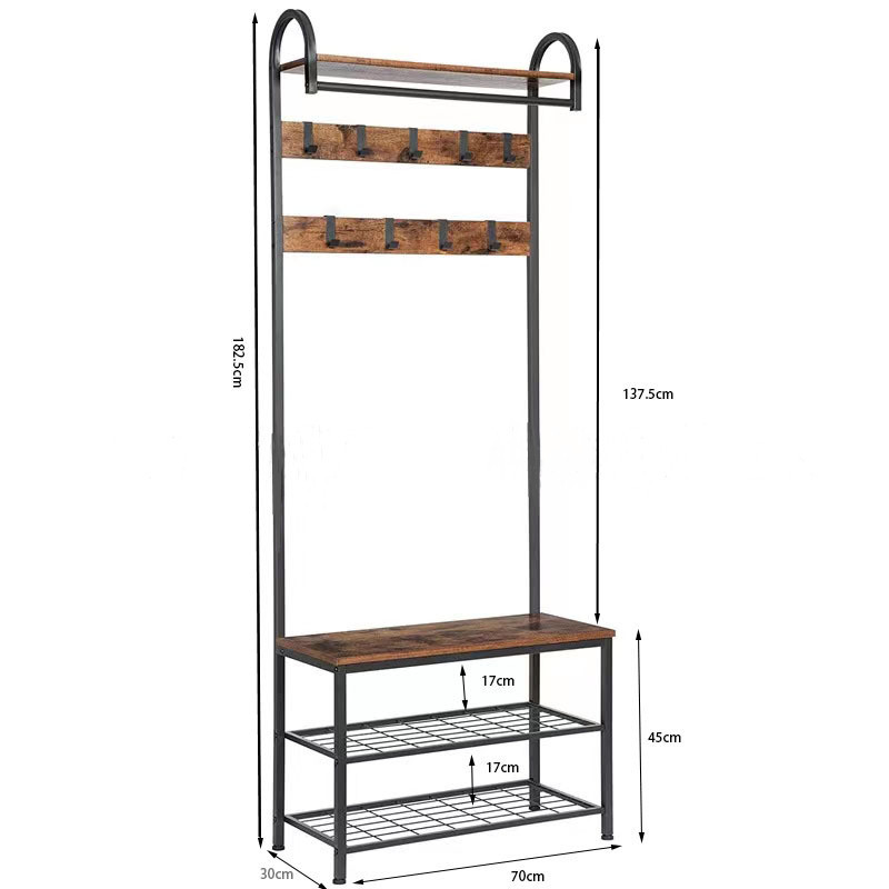 size of garment racks