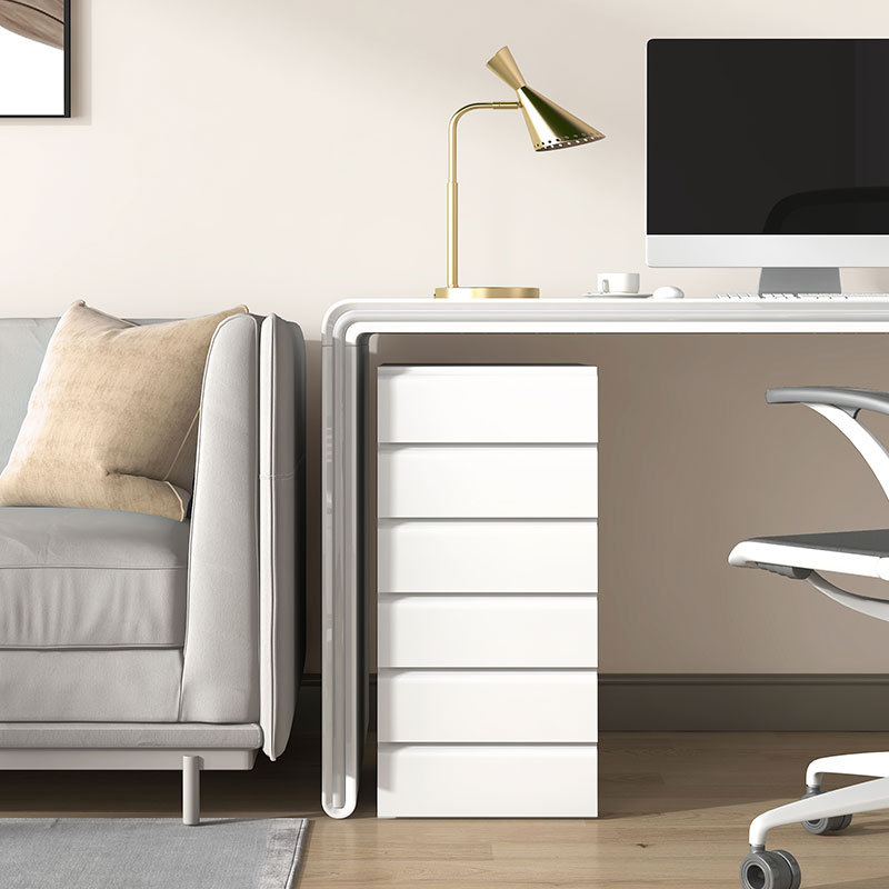 white 6-drawer cabinet