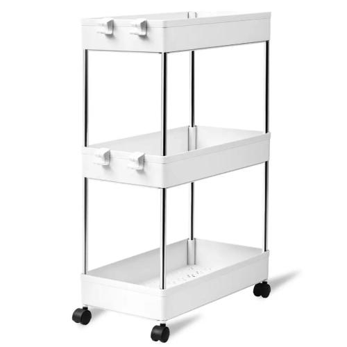 Kitchen Mobile Trolley 3-Tier Corner Storage Cart Rack