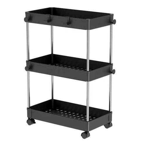 Kitchen Mobile Trolley 3-Tier Corner Storage Cart Rack