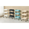 Storage Trolley Cart 3 Tier Rolling Cart Mobile Kitchen Cart without Handle for Home Used