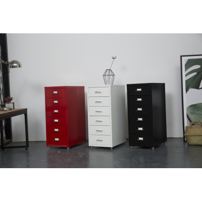 5 Drawers Metal Filing Cabinet On Wheels