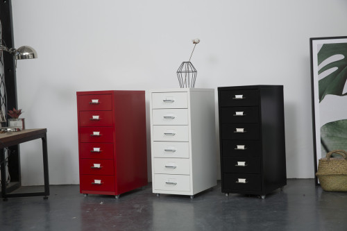 4 Drawers Metal Filing Cabinet On Wheels