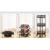 Customizable Folding Trolley Shelf for Wholesale - OEM/ODM Metal 3 Tier Rolling Cart