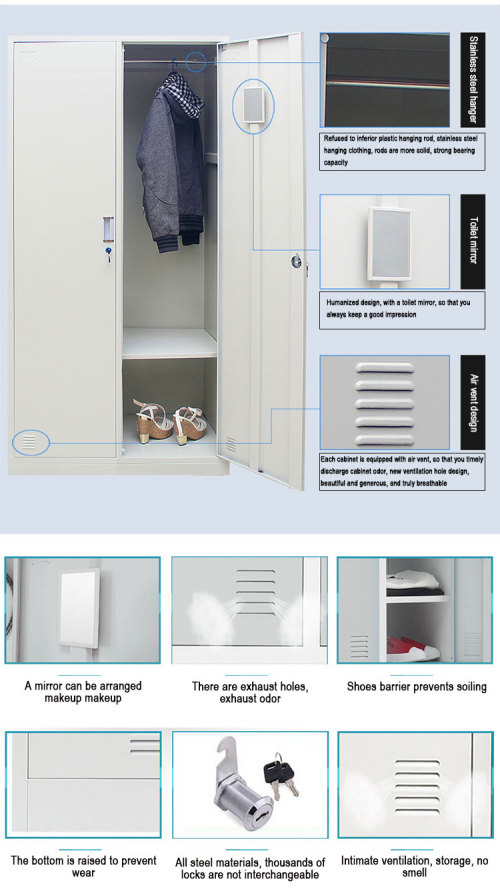 6 doors metal furniture iron steel wardrobe cabinet hospital storage cabinet for Wholesale Buyers