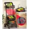Metal Rolling Utility Cart Adjustable Kitchen Storage Cart with Removable Mesh Baskets Storage Trolley with Handle