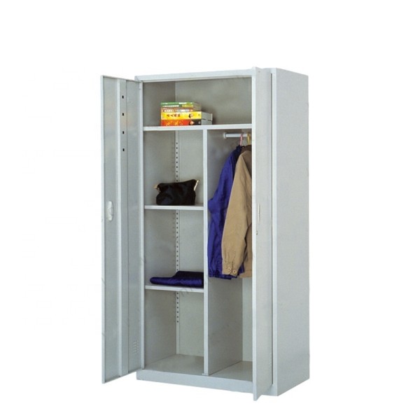 Armário de armazenamento de armário de metal de 2 portas Fabricante de guarda-roupa de aço
