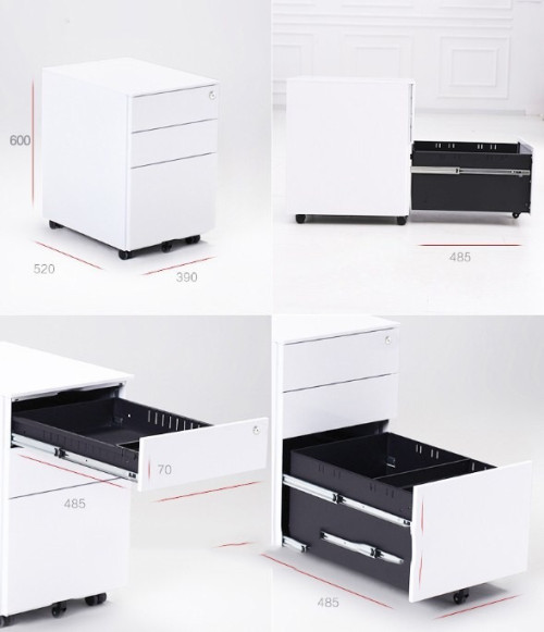 3 Drawer Vertical File Cabinet Lockable Metal Storage Cabinet