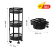 Customizable Folding Trolley Shelf for Wholesale - OEM/ODM Metal 3 Tier Rolling Cart