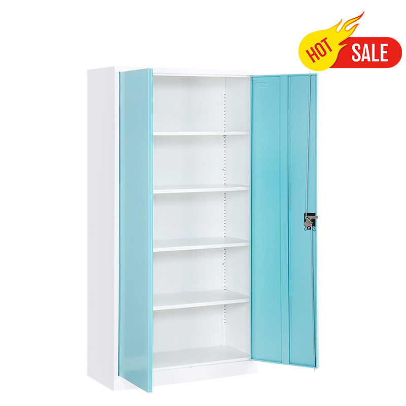 Metal storage cabinet with shlef