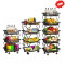 Wholesale Fruits Rolling Cart Kitchen Multi-layers Folding Trolley Storage Display Rack