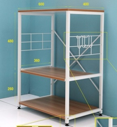 3 tiers kitchen storage trolley