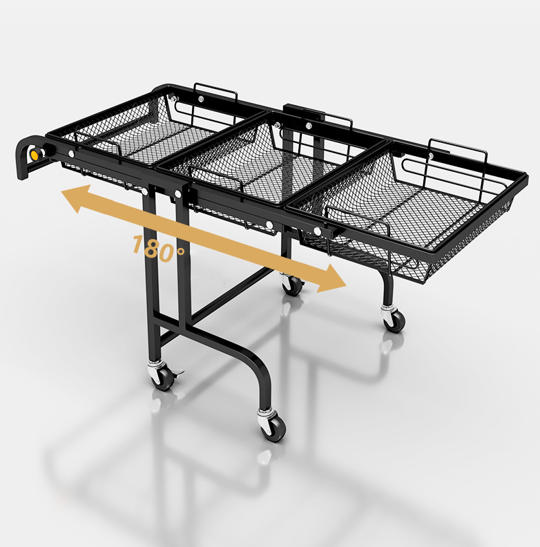black foldable cart