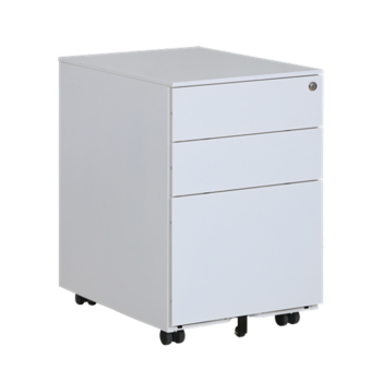 High quality 3 drawer steel office white metal file storage mobile pedestal cabinet manufacturer