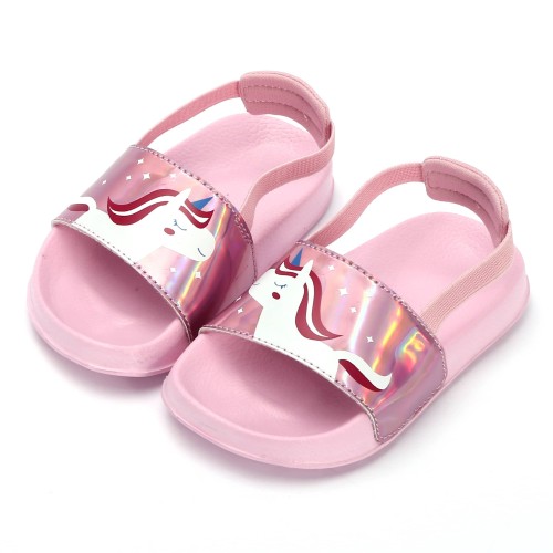 Toddler Girls & Boys Slide Sandals - Kids Slip On Water Shoes