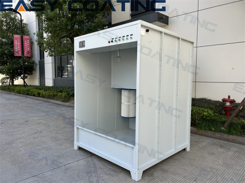 Small manual electrostatic powder coating spray paint booth