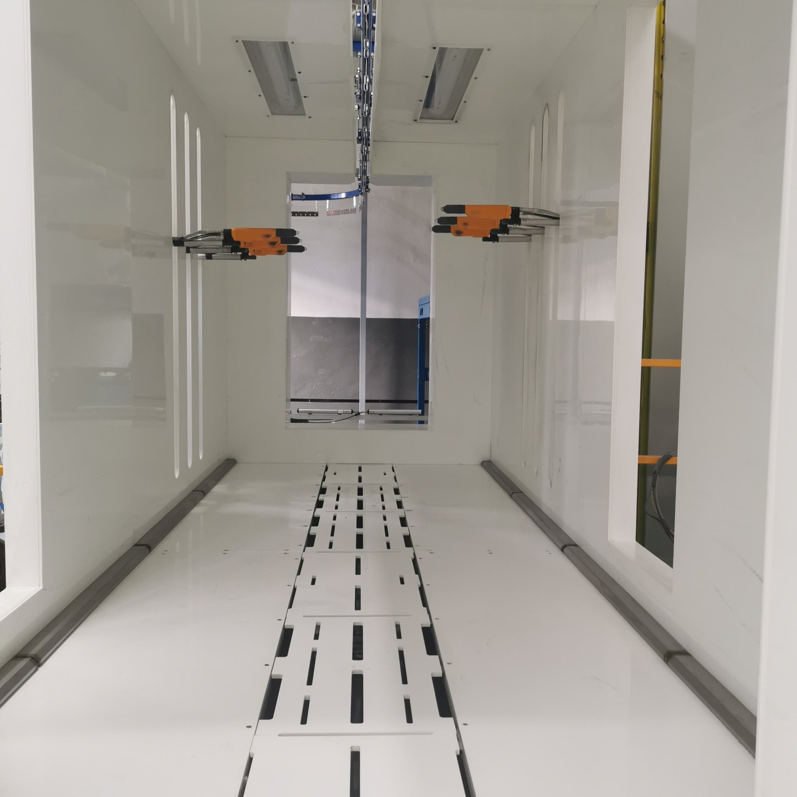 Points of painting powder to aluminum profiles surface