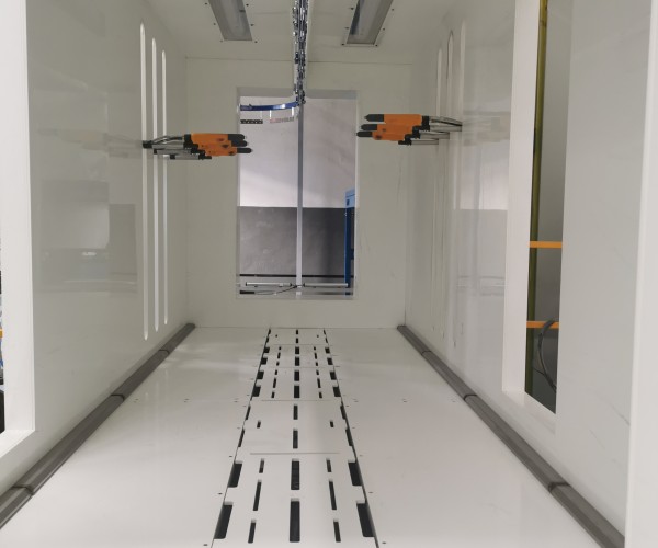 Points of painting powder to aluminum profiles surface