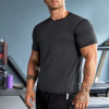 Custom Men's Sports Tee with Topstitching OEM Factory