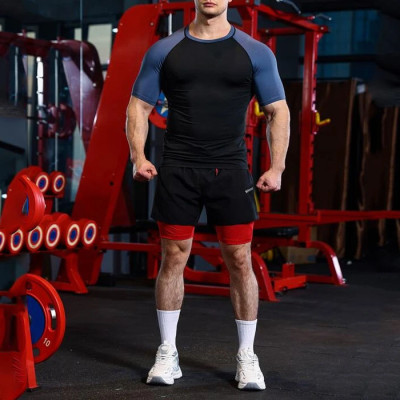 Custom OEM Men's Raglan Sleeve Sports T-Shirt Supplier