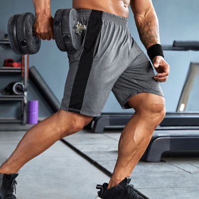 Custom OEM Men's Contrast Side Seam Sports Shorts