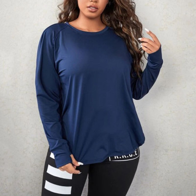 OEM Wholesale Plus Thumbholes Topstitching Sports Tee Factory