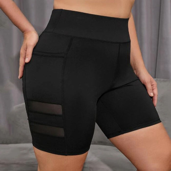 OEM Wholesale Plus Mesh Panel Sports Shorts With Phone Pocket Supplier