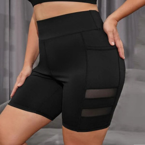 OEM Wholesale Plus Mesh Panel Sports Shorts With Phone Pocket Supplier