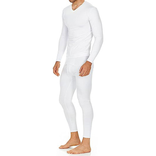 Get Ready for Winter with our Customized Men's V-Neck Thermal Underwear - Wholesale OEM Options Available