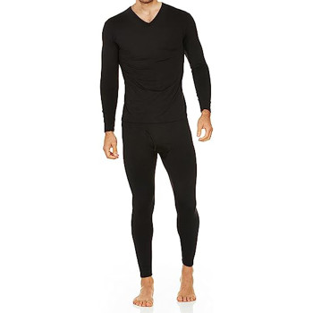 Customized Men's V-Neck Fleece Lined Thermal Underwear: Embrace the Cold with our Wholesale OEM Base Layer Set