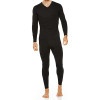 Customized Men's V-Neck Fleece Lined Thermal Underwear: Embrace the Cold with our Wholesale OEM Base Layer Set