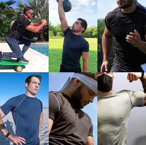 Experience Comfort and Support with our Men's Short Sleeve Compression Shirt - Ideal for Active Lifestyles