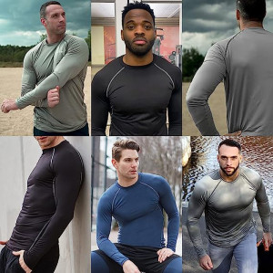 Boost Your Athletic Performance with our Custom Men's Compression Shirt - OEM Wholesale Available