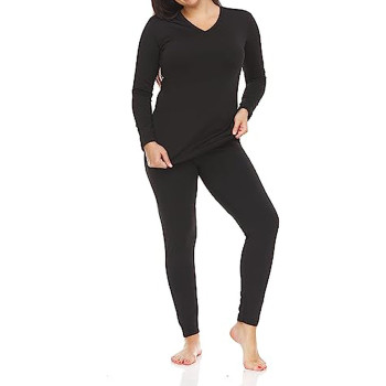 Customized Men's V-Neck Fleece Lined Thermal Underwear: Embrace the Cold with our Wholesale OEM Base Layer Set