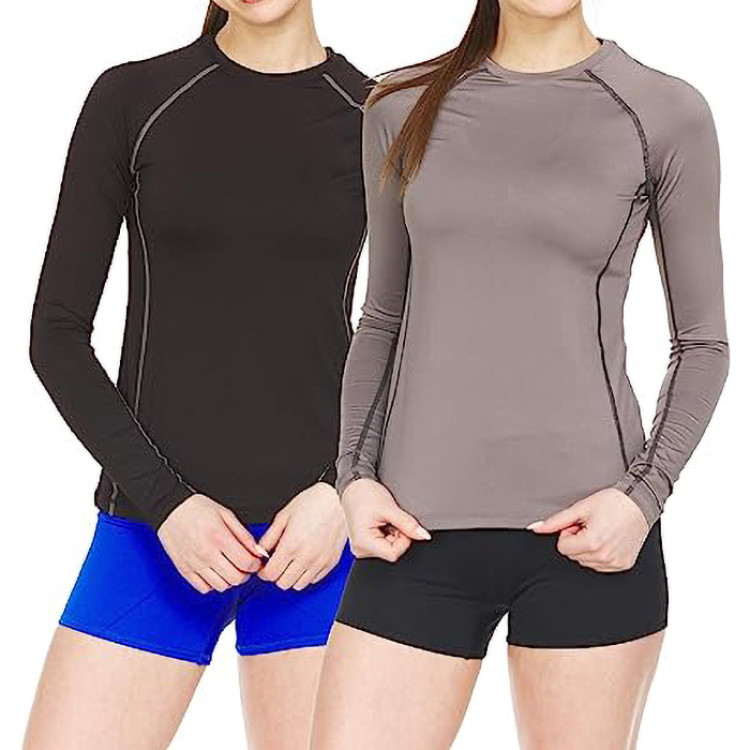 Step up Fitness Game with Customized Women's Compression Long Sleeve T-Shirt - OEM and Wholesale