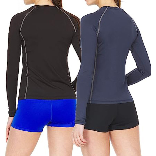 Custom Women's Compression Long Sleeve T-Shirt for Athletic Performance and Workout Tops