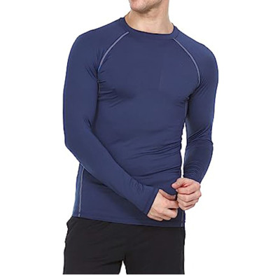 Achieve Your Fitness Goals in Style with our Men's Long Sleeve Compression Shirt - Available for Wholesale and OEM