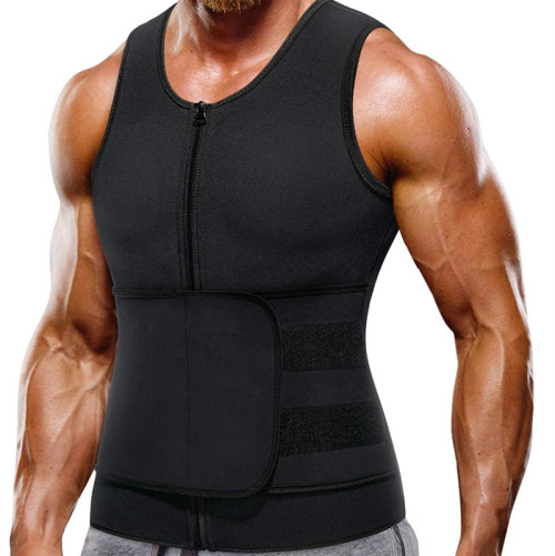 Stay Fit with Our Men's Neoprene Sauna Vest with Single straps- Offering OEM and Wholesale Options