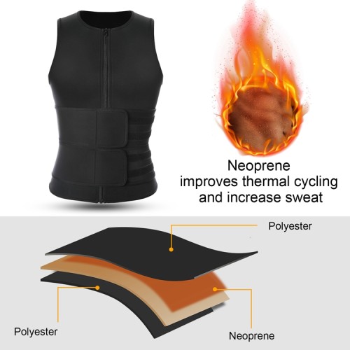 Boost Your Workout with our Men's Neoprene Sauna Vest - Available for Wholesale and OEM