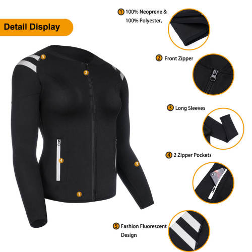 Wholesale Sauna Sweat Suit for Women Neoprene Hot Jacket Slimming Workout Top Supplier