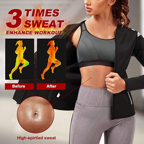 Wholesale Sauna Sweat Suit for Women Neoprene Hot Jacket Slimming Workout Top Supplier