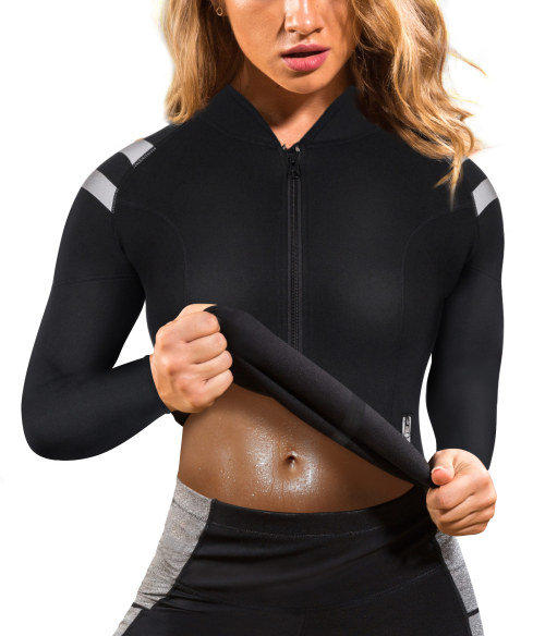 Wholesale Sauna Sweat Suit for Women Neoprene Hot Jacket Slimming Workout Top Supplier