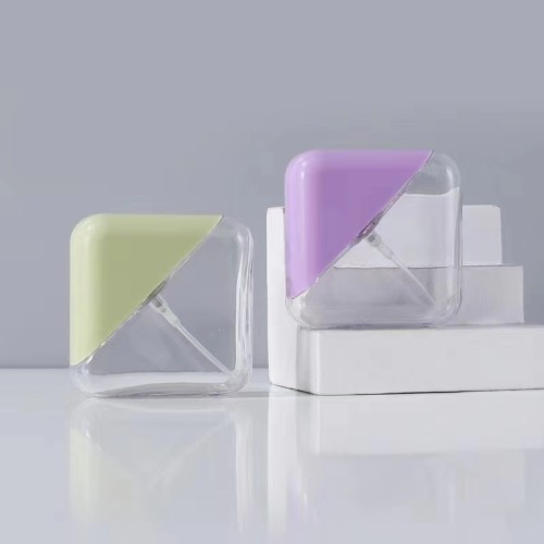 30ml Rhombic shaped Card Sprayer Bottle Clear color with Custom color cap Wholesale