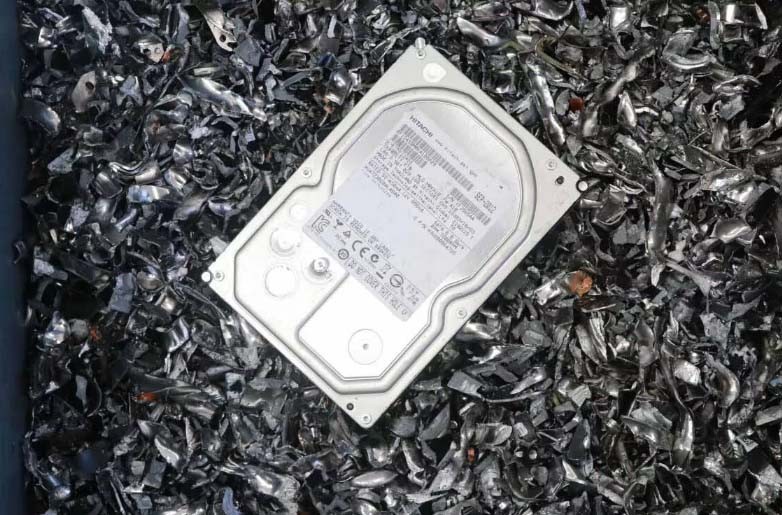 hard disk shredder size