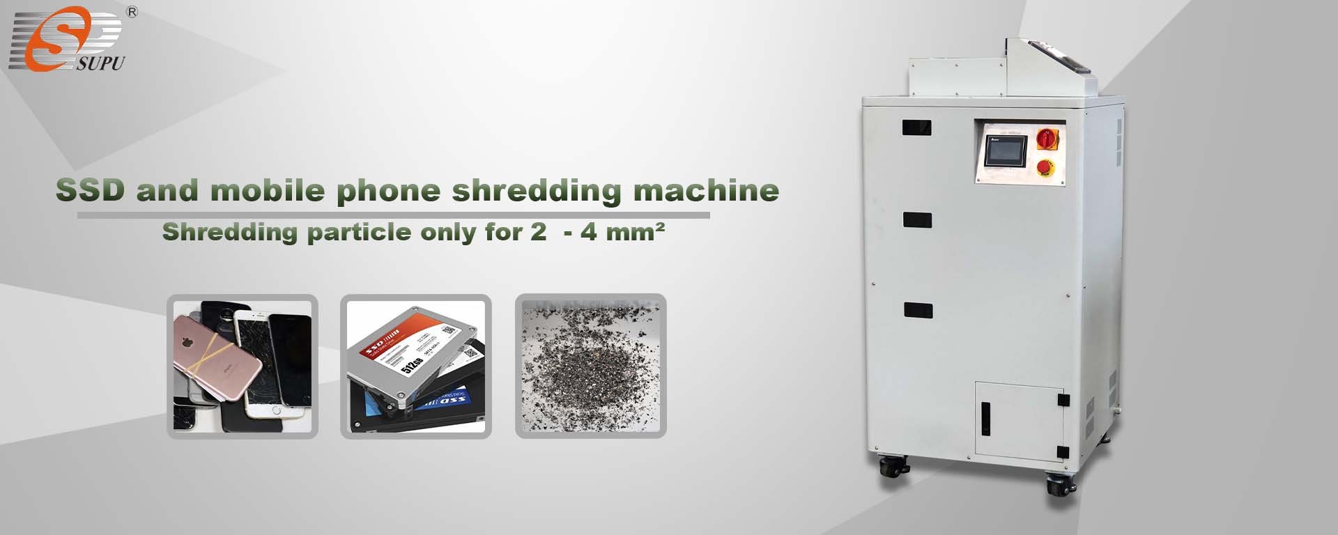 ssd shredding machine