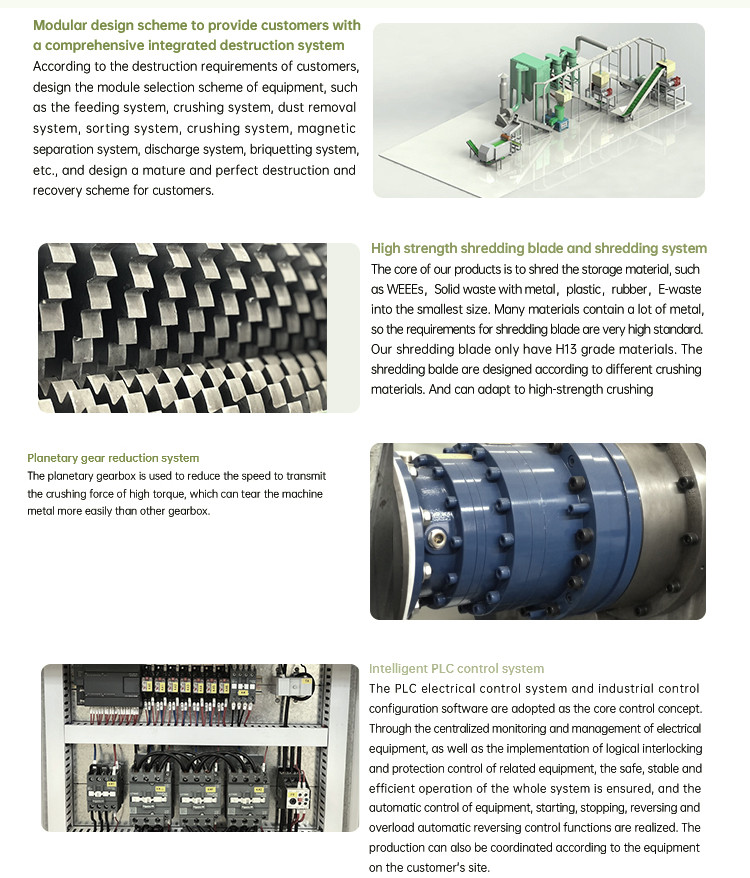 e-waste shredder features