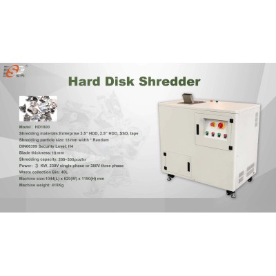 High-security Portable Hard Drive Shredder, Electronic Waste Hard Drive Shredder, Dual-axis Solid-state Drive Shredder